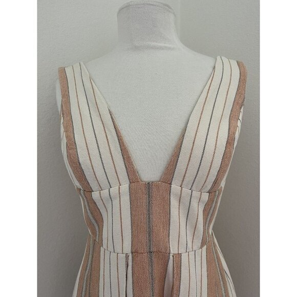 Majorelle Agave dress Revolve size small plunge neckline and back short striped - Picture 4 of 9